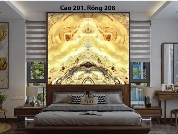 Đá xuyên sáng trang trí phòng ngủ